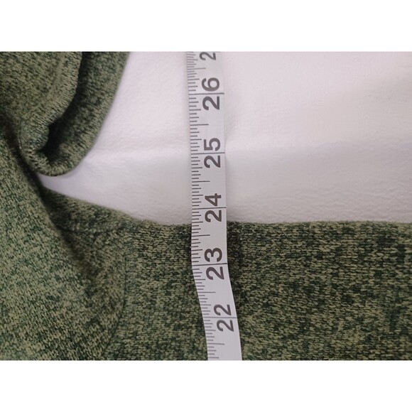 Men's Woolrich Heathered Green 1/4 Zip Pullover Sweater XL Front Zip Pocket - Picture 5 of 7
